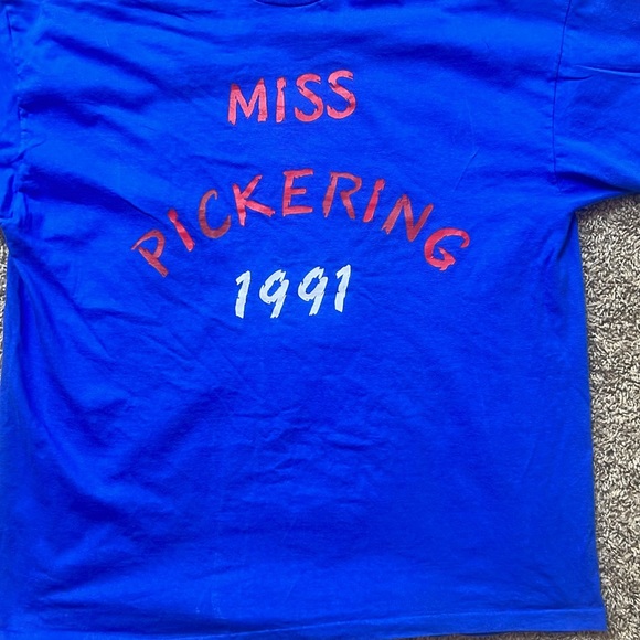 Vintage 1991 Hanes Single Stitched miss Pickering Tshirt Mens Size XXL - Picture 2 of 7